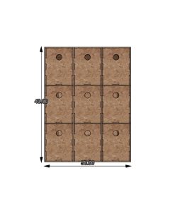 Alternative view of 30.0 x 40.0 x 20.0 cm Organizer - 3 mm MDF - 9/9 Bölme/Çekmece - Montajlı