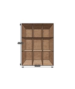 Alternative view of 30.0 x 40.0 x 20.0 cm Organizer - 3 mm Ham MDF - 9 x Boş Bölme,  - Montajlı