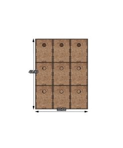 Alternative view of 30.0 x 40.0 x 20.0 cm Organizer - 3 mm Ham MDF -  9 x Çekmece - Montajlı